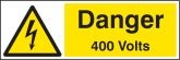 Danger 400 volts Sign