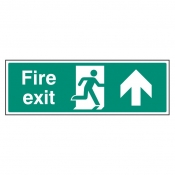 Fire Exit Up/Straight On Sign
