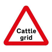 Cattle grid ahead road sign (552)