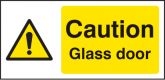 Caution glass door Warning Sign