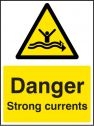 Danger strong currents Sign