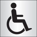 Disabled WC aluminium sign