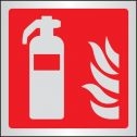 Extinguisher symbol aluminium sign