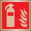 Extinguisher symbol Brass Sign