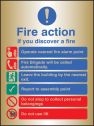 Fire action auto dial with lift brass sign