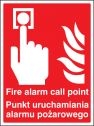 Fire alarm call point (English Polish) Sign