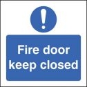 Fire door keep closed mandatory sign