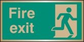 Fire exit Brass Sign