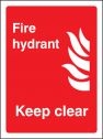 Fire hydrant keep clear sign