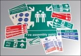 Fire safety signs kit rigid value pack
