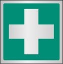 First aid symbol aluminium sign