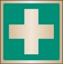 First aid symbol Brass Sign