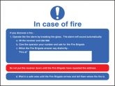 In case of fire sign