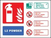 L2 Powder Fire Extinguisher sign