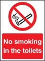 No smoking in the toilets Sign