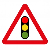 Traffic signals ahead road sign (543)