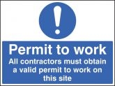 Permit to Work Sign