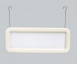 White Suspended Frame with Hooks & Fixing Pads