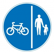 Bicycle & Pedestrian Road Signs Left (957)