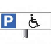 Spike Mounted Disabled Parking Sign