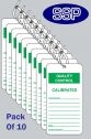 Quality Control Tag Pack Of 10 - Calibrated