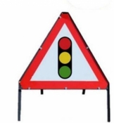 Traffic Lights Triangle Temporary Road Sign