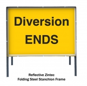 Diversion ENDS Temporary Road Sign