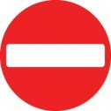 No Entry Road Sign