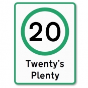 Twenty's Plenty Sign