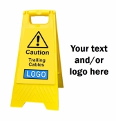 Personalised Yellow Self Standing Sign - Trailing Cables