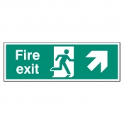 Fire Exit Up & Right Sign