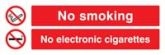 No smoking No Electronic cigarettes sign