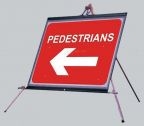 Pedestrians Reversible Fold Up Sign
