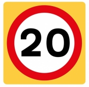 20mph High Visibility Road Sign (670)