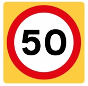 50mph High Visibility Road Sign (670)