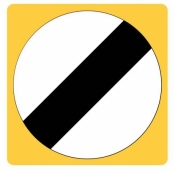 National Speed Limit High Visibility Road Sign (671)