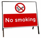 No smoking Freestanding Road Sign