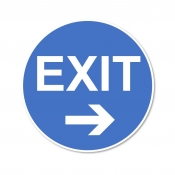 Exit Right 450mm Car Park Sign