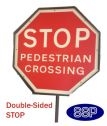 STOP Pedestrian Crossing Handheld Lollipop sign