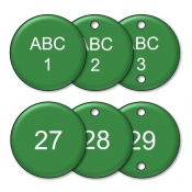 Engraved Valve Tags Green