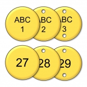 Engraved Valve Tags Yellow