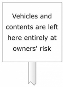 Vehicles Disclaimer Verge Sign