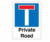 No through road Private Road Signs