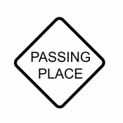 Passing Places Diamond Sign