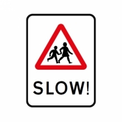 Children Crossing SLOW sign