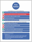 Action notice for housing with communal fire alarm sign
