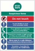 Stay safe suspicious items info