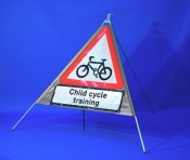 Cycle Route Ahead Child Cycling Training Fold Up Sign (950.1)