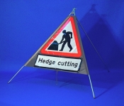 Men at Work Hedge Cutting Fold up Sign (7001.1.3)
