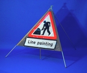 Men at Work Line Painting Fold up Sign (7001.1)